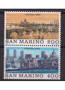 1980 San Marino Vedute di Londra 2 valori nuovi Sassone 1056-7